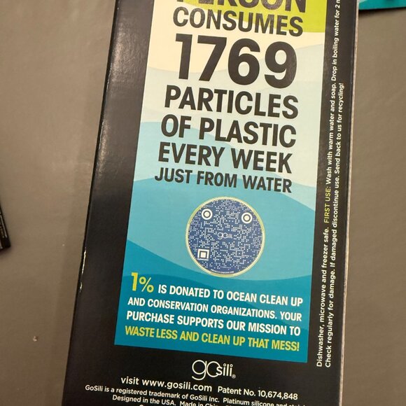 goSili reusable silicone Ocean Cups, straws and Ocean lids and straws bundle - Picture 5 of 15